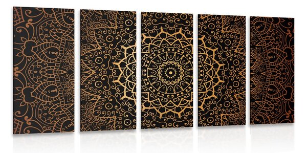 5-dijelna slika vintage Mandala u indijskom stilu
