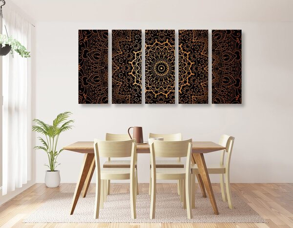 5-dijelna slika vintage Mandala u indijskom stilu