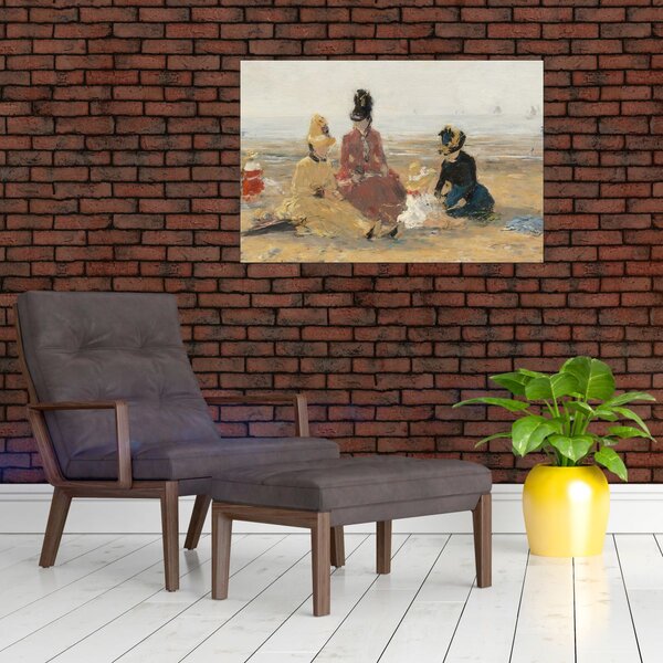 Slika - Eugène Boudin, On the Beach, Trouville, reprodukcije (90x60 cm)