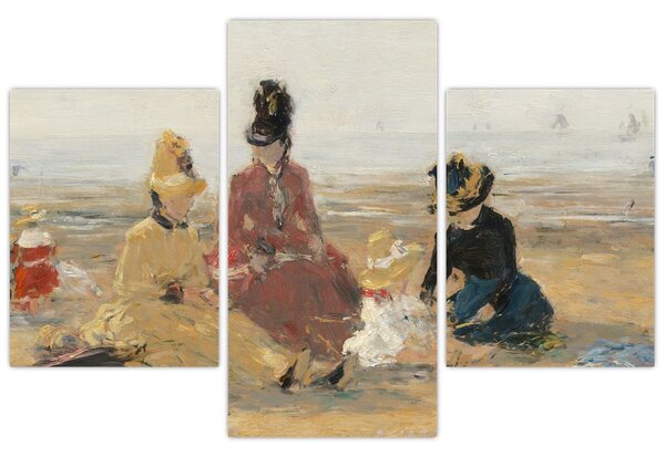 Slika - Eugène Boudin, On the Beach, Trouville, reprodukcije (90x60 cm)