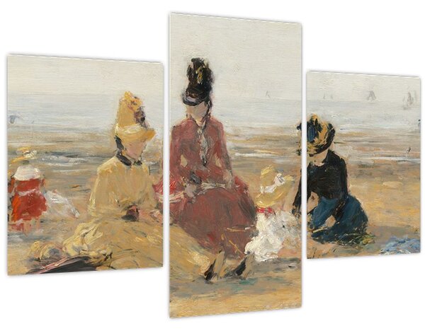 Slika - Eugène Boudin, On the Beach, Trouville, reprodukcije (90x60 cm)