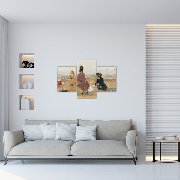 Slika - Eugène Boudin, On the Beach, Trouville, reprodukcije (90x60 cm)