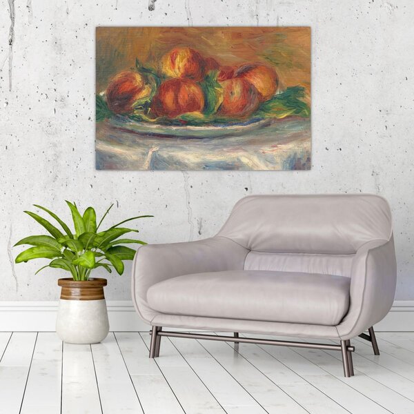 Slika - Auguste Renoir, Peaches on a Plate, reprodukcije (90x60 cm)
