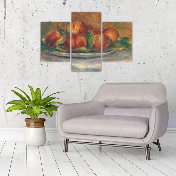 Slika - Auguste Renoir, Peaches on a Plate, reprodukcije (90x60 cm)