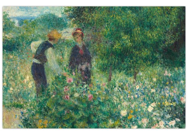 Slika - Auguste Renoir, Picking Flowers, reprodukcije (90x60 cm)