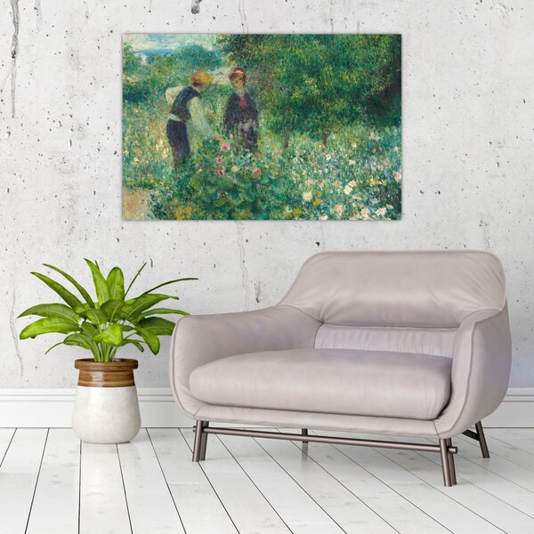 Slika - Auguste Renoir, Picking Flowers, reprodukcije (90x60 cm)