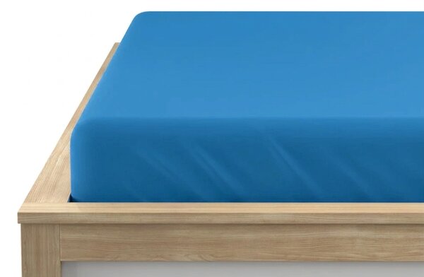 Jersey plahta plava 90 x 200 cm