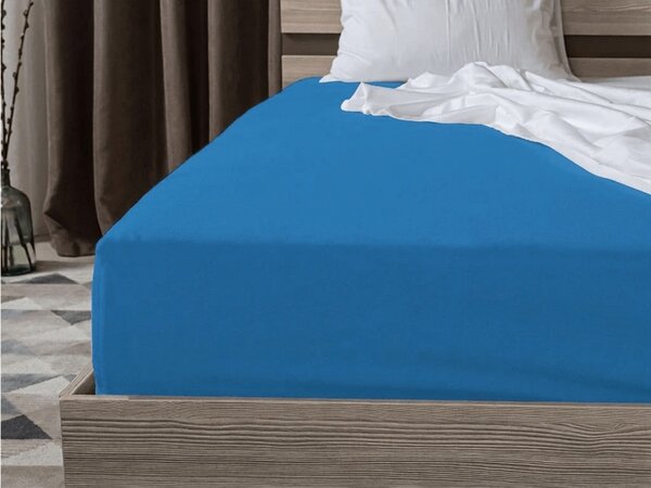 Jersey plahta plava 90 x 200 cm