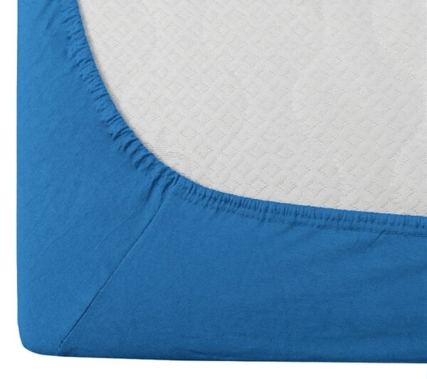 Jersey plahta plava 90 x 200 cm
