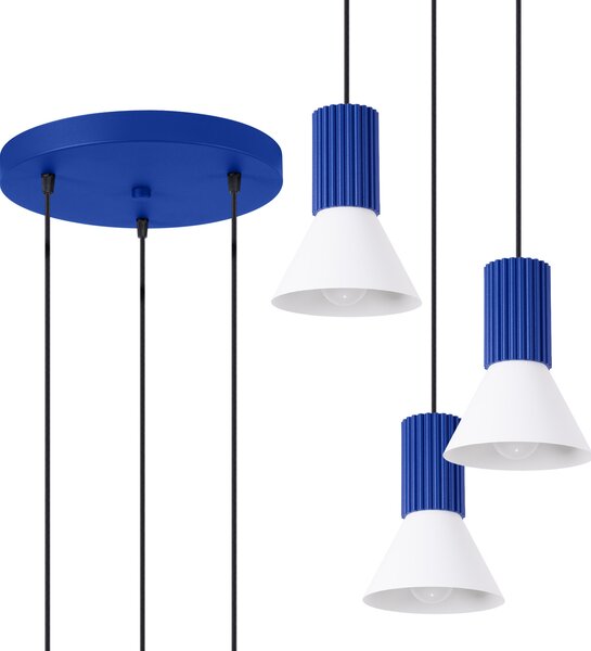 Visilica ESTRIA 3P bijela/ultramarine plava