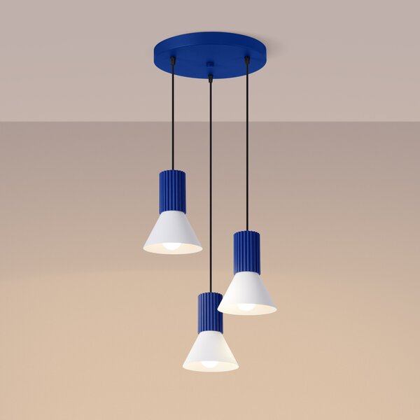 Visilica ESTRIA 3P bijela/ultramarine plava