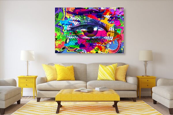 Slika ljudsko oko u pop-art stilu