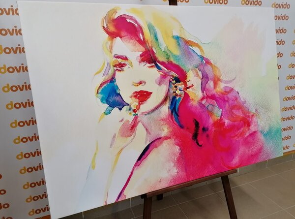 Slika akvarelni ženski portret