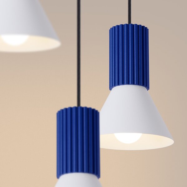 Visilica ESTRIA 3P bijela/ultramarine plava