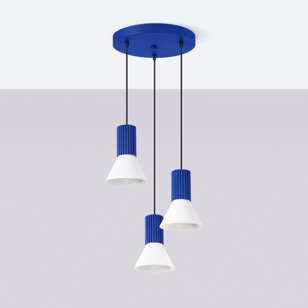 Visilica ESTRIA 3P bijela/ultramarine plava