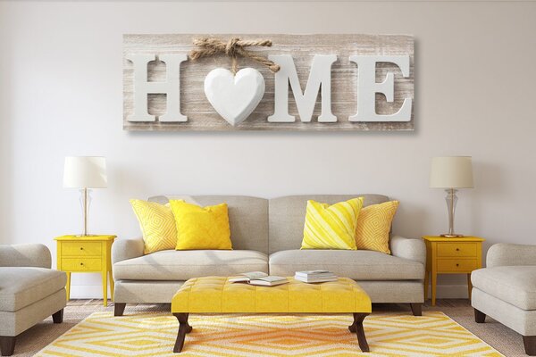 Slika s natpisom Home u vintage stilu