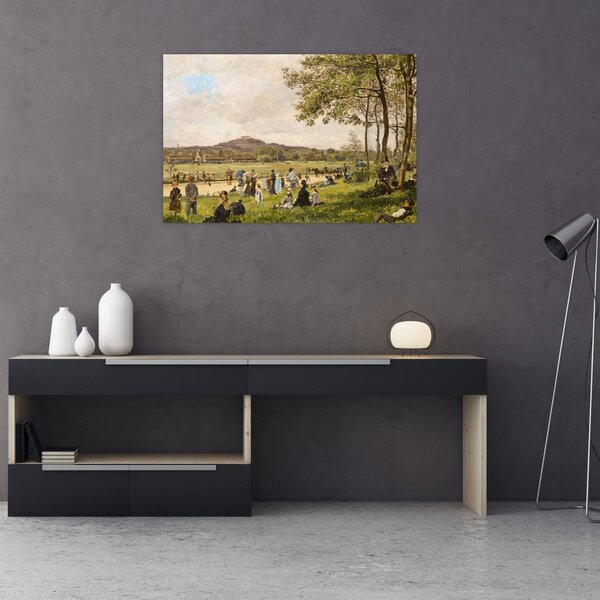 Slika - French 19th Century, Race Course at Longchamps, reprodukcije (90x60 cm)