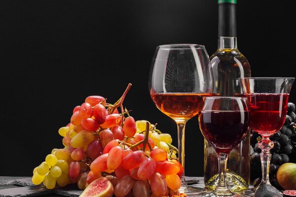 Slika vino i grožđe