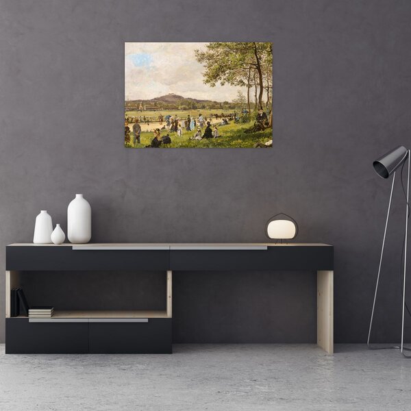 Slika - French 19th Century, Race Course at Longchamps, reprodukcije (70x50 cm)