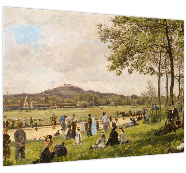Slika - French 19th Century, Race Course at Longchamps, reprodukcije (70x50 cm)
