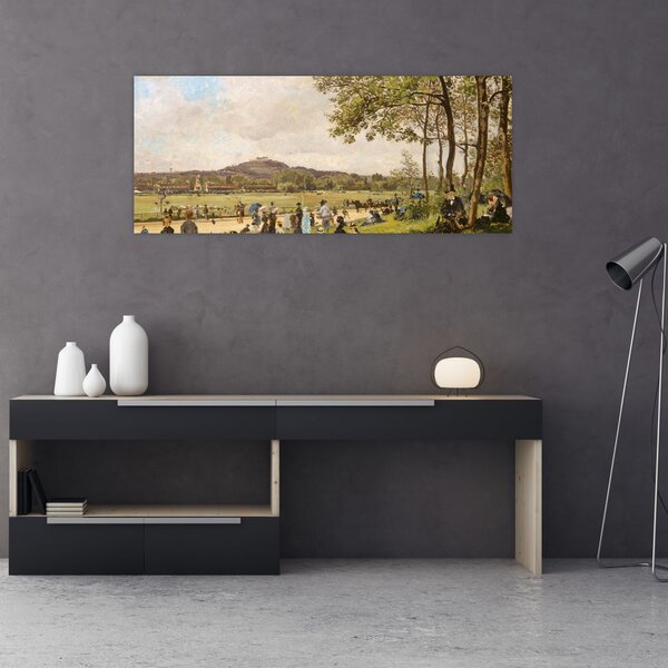 Slika - French 19th Century, Race Course at Longchamps, reprodukcije (120x50 cm)