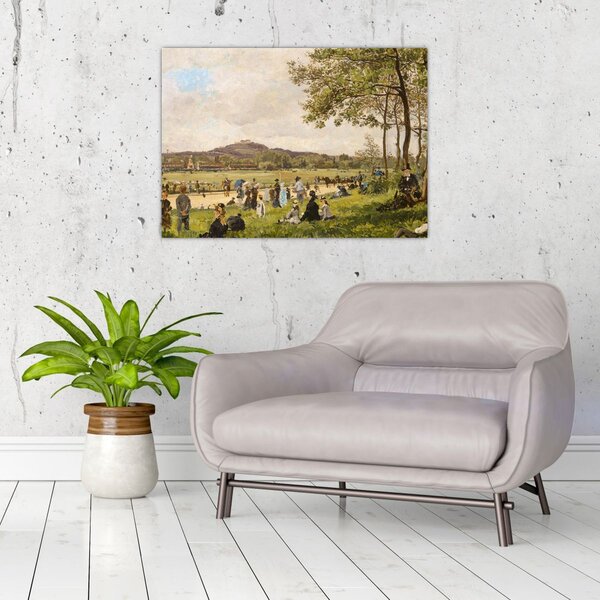 Slika - French 19th Century, Race Course at Longchamps, reprodukcije (70x50 cm)