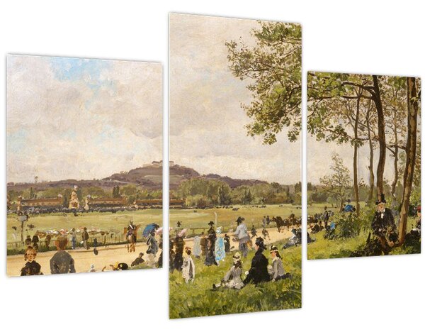 Slika - French 19th Century, Race Course at Longchamps, reprodukcije (90x60 cm)