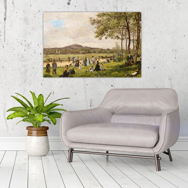 Slika - French 19th Century, Race Course at Longchamps, reprodukcije (90x60 cm)