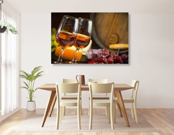 Slika dvije čase rose vina