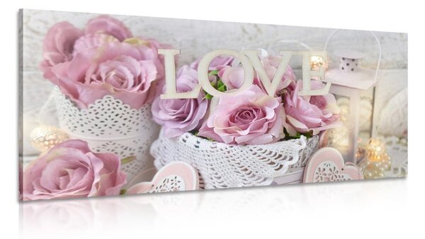 Slika vintage dekoracija s natpisom Love