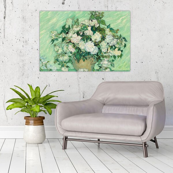 Slika - Vincent van Gogh, Roses, reprodukcije (90x60 cm)