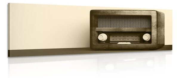 Slika retro radio u sepijastom tonu