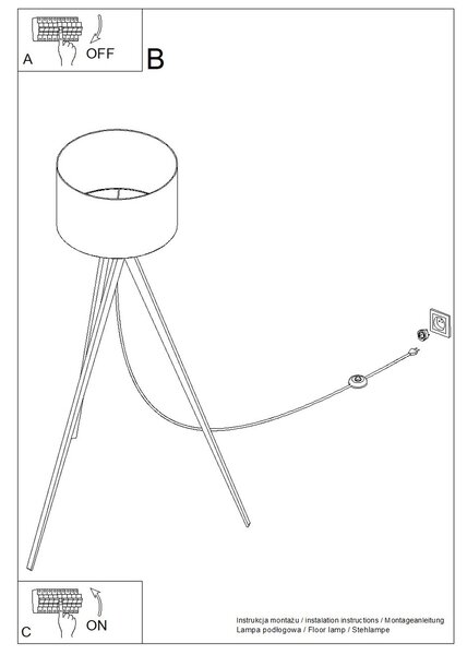 Podna lampa NATT bež