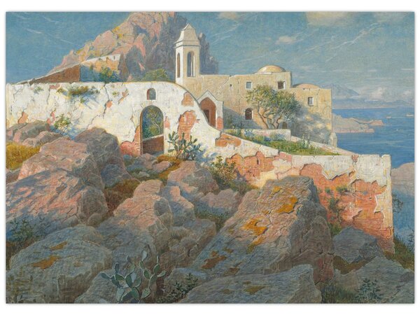 Slika - William Stanley Haseltine, Santa Maria a Cetrella, Anacapri, reprodukcije (70x50 cm)