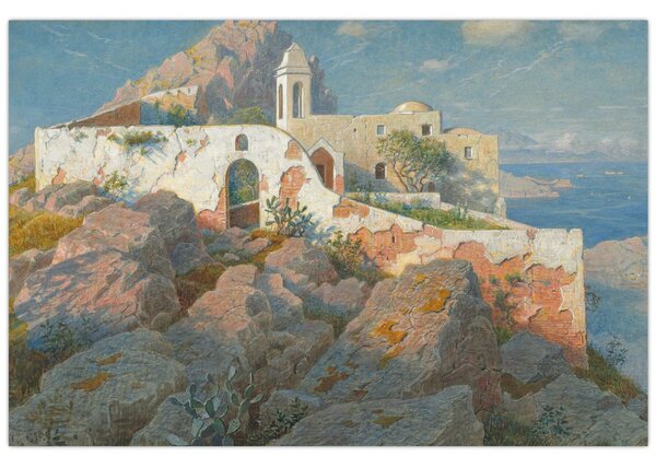 Slika - William Stanley Haseltine, Santa Maria a Cetrella, Anacapri, reprodukcije (90x60 cm)