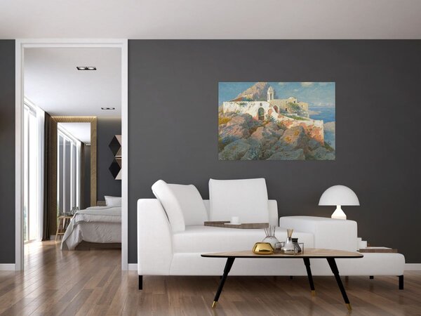 Slika - William Stanley Haseltine, Santa Maria a Cetrella, Anacapri, reprodukcije (90x60 cm)