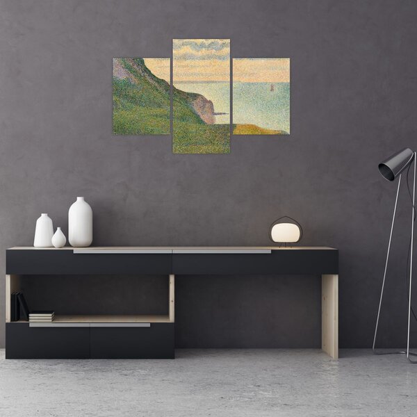 Slika - Georges Seurat, Seascape at Port-en-Bessin, Normandy, reprodukcije (90x60 cm)