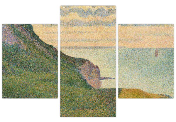 Slika - Georges Seurat, Seascape at Port-en-Bessin, Normandy, reprodukcije (90x60 cm)
