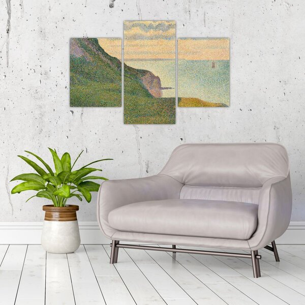 Slika - Georges Seurat, Seascape at Port-en-Bessin, Normandy, reprodukcije (90x60 cm)