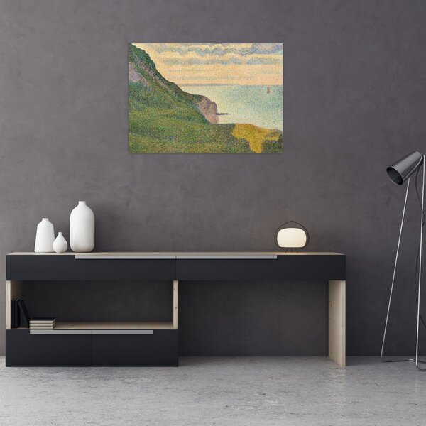Slika - Georges Seurat, Seascape at Port-en-Bessin, Normandy, reprodukcije (70x50 cm)
