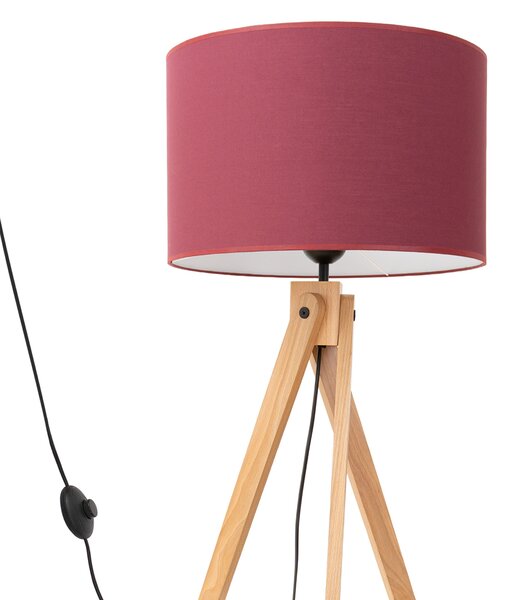 Podna lampa NATT tamno crvena