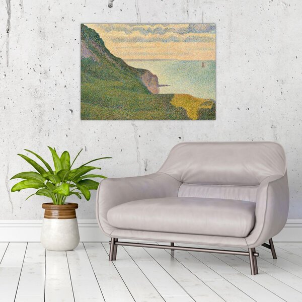 Slika - Georges Seurat, Seascape at Port-en-Bessin, Normandy, reprodukcije (70x50 cm)