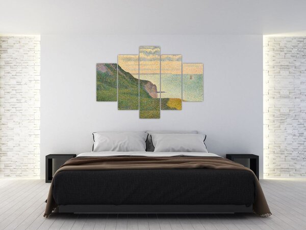 Slika - Georges Seurat, Seascape at Port-en-Bessin, Normandy, reprodukcije (150x105 cm)