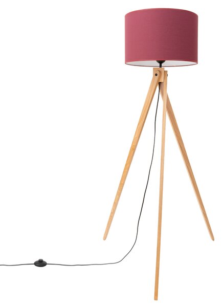 Podna lampa NATT tamno crvena