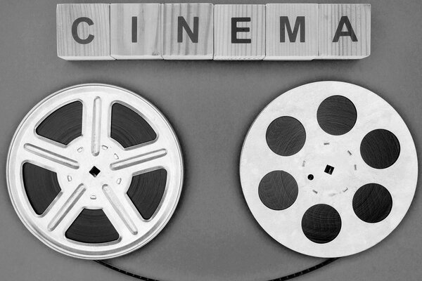 Slika filmska traka u crno-bijelom dizajnu