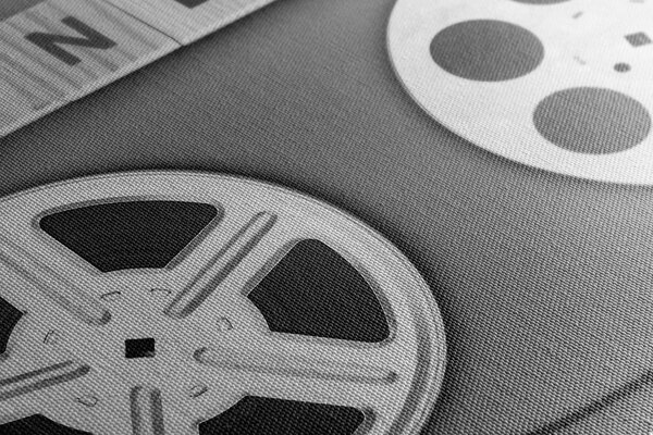 Slika filmska traka u crno-bijelom dizajnu