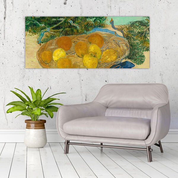 Slika - Vincent van Gogh, Still Life of Oranges and Lemons with Blue Gloves, reprodukcije (120x50 cm)