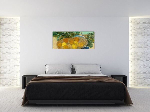 Slika - Vincent van Gogh, Still Life of Oranges and Lemons with Blue Gloves, reprodukcije (120x50 cm)