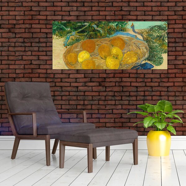 Slika - Vincent van Gogh, Still Life of Oranges and Lemons with Blue Gloves, reprodukcije (120x50 cm)