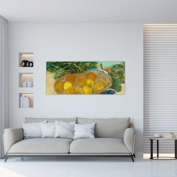 Slika - Vincent van Gogh, Still Life of Oranges and Lemons with Blue Gloves, reprodukcije (120x50 cm)